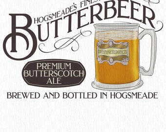 Butterscotch Ale | Wizard Witch Magic Brewpub | Ready to Press Sublimation Transfer | TV Movies HP T-Shirt Making Supplies