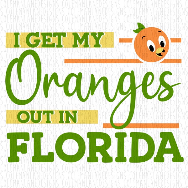 I Get My Oranges Down In Florida | Ready to Press Sublimation Transfer | Retro Vintage Throwback WD T-Shirt Making Supplies