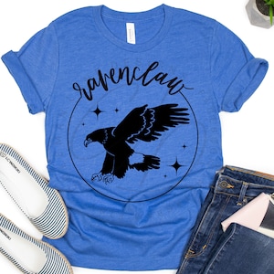 Blue House Team Mascot Super Soft Graphic T-Shirt Acid Washed or Regular Style Custom Made To Order Regular Blue