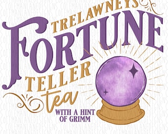 Trelawneys Fortune Teller Tea | Wizard Witch Magic School | Ready to Press Sublimation Transfer | TV Movies HP T-Shirt Making Supplies