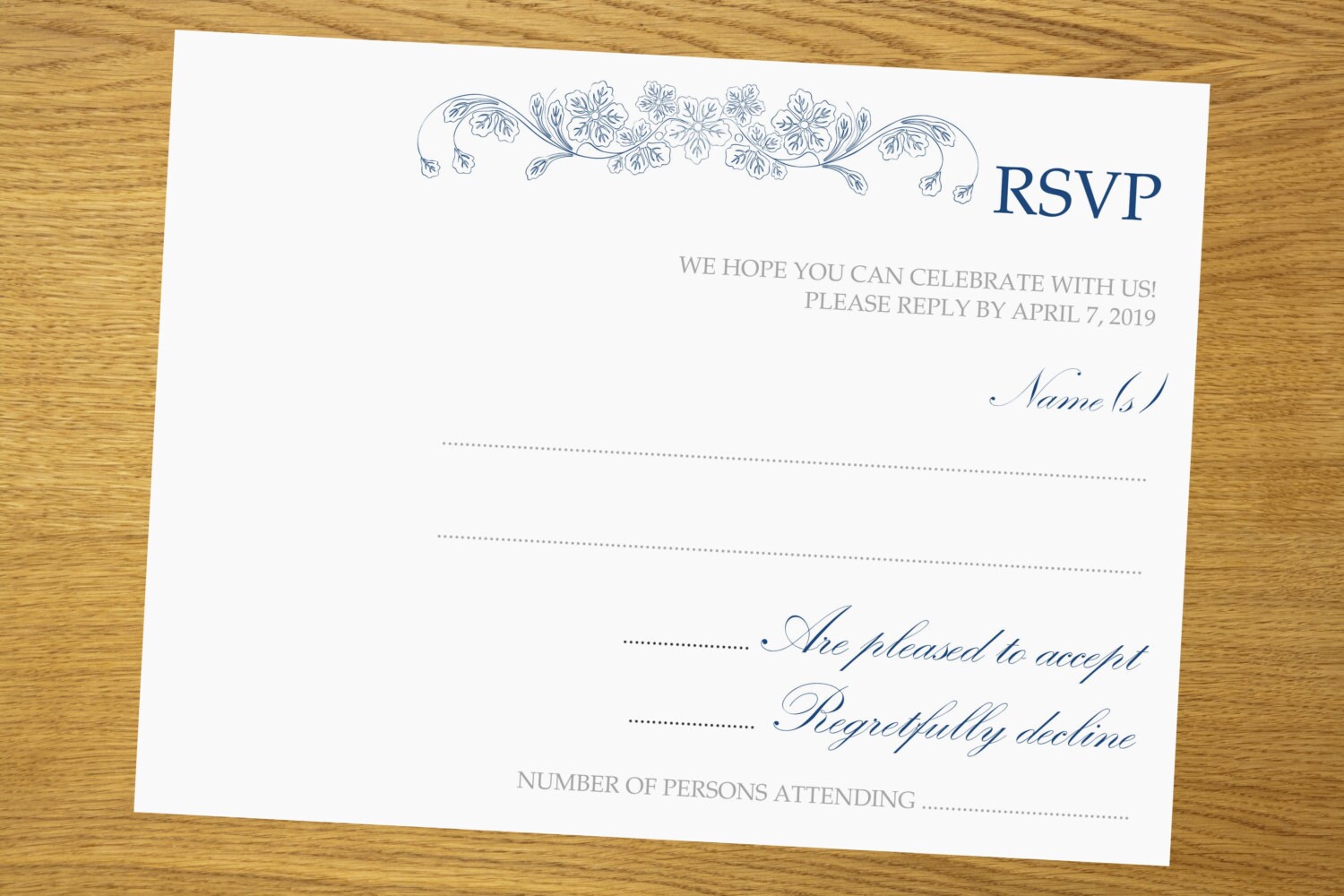 RSVP template Printable RSVP diy RSVP template R.S.V.P. | Etsy