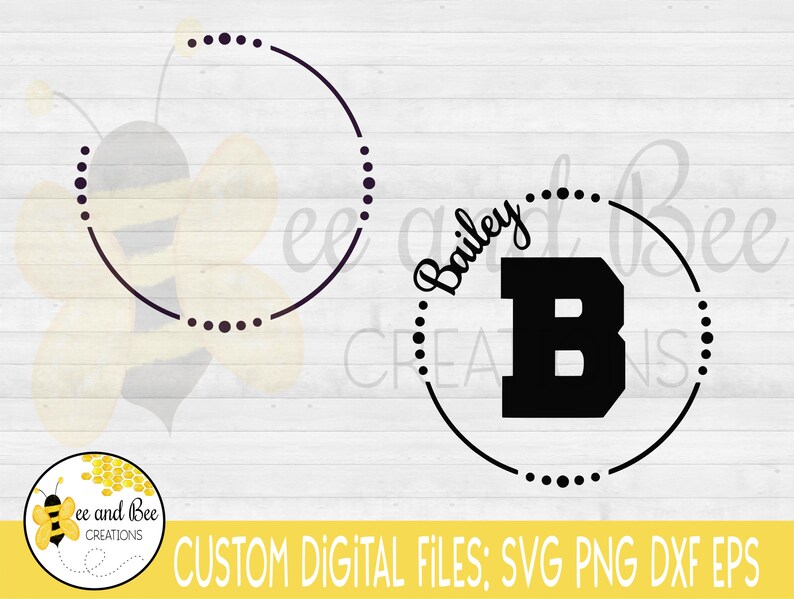 Download Digital Download Personalized Open Circle Monogram Frame Svg Png Dxf And Eps Files Clip Art Art Collectibles Kromasol Com