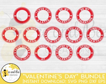 VALENTINE'S DAY Starbucks Ring Bundle svg, png, dxf ,eps , Be my valentine, Be my Galentine, Latte designs, Coffee designs, Starbucks design