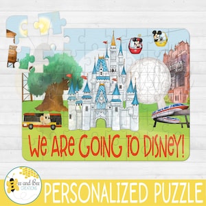 Vacation Puzzle - Custom Puzzle - Personalized Puzzle - Theme Park, Disney Vacation, Family Vacation, Countdown, Surprise, Announcement