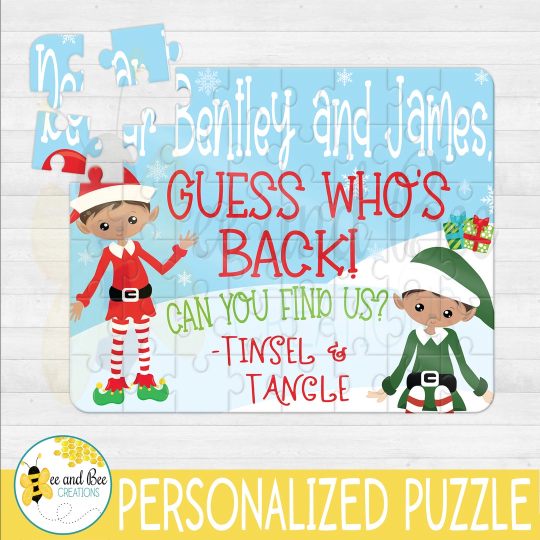 Elf Puzzle Custom Puzzle Personalized Puzzle Christmas