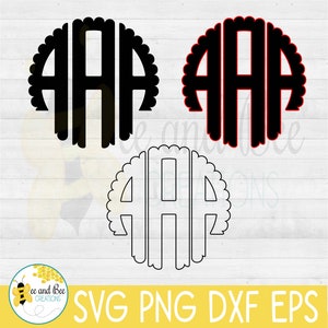 Jakobsmuschel Monogramm Bundle svg, png, eps, und dxf Dateien