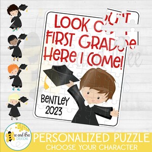 Graduation Puzzle - Custom Puzzle - Personalized Puzzle - Kindergarten Graduation Gifts, PreK Graduation Gifts, Preschool, Cap and Gown