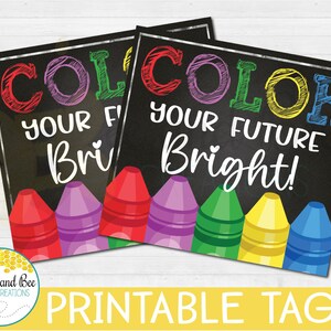 Crayon favor tag - PDF file - Teacher Appreciation, Favors, Printable, Gifts, Crayon tag