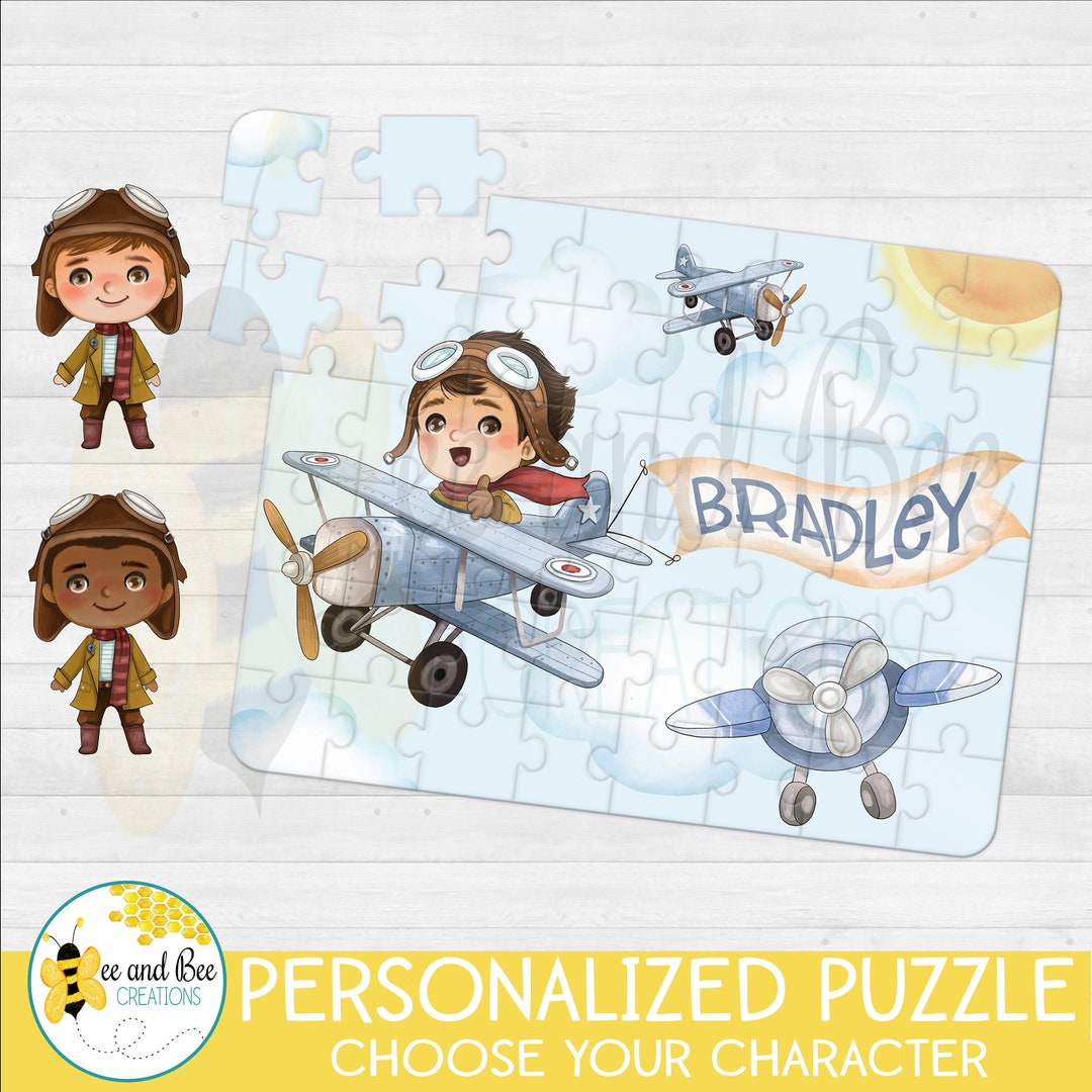 Airplane Puzzle Custom Puzzle Personalized Puzzle Birthday Gifts ...