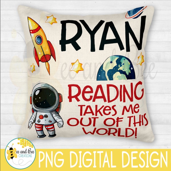 Outer Space Sublimation PNG file for Book Pillow With Pocket, Read Me A Story, Book Lover Quotes, Sublimation Design, Pocket Pillow Design
