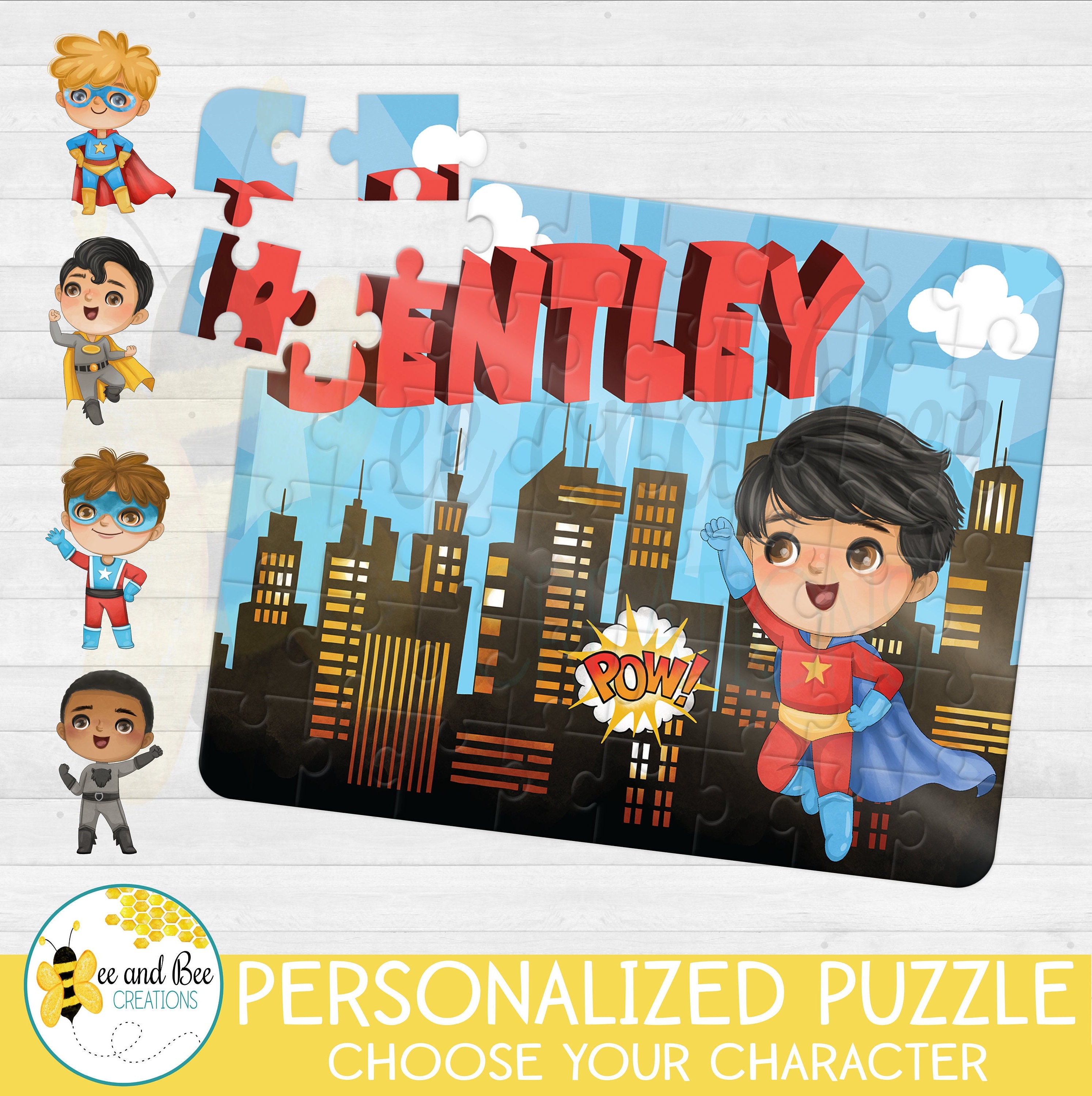 Personalized Puzzle - Jigsaw Puzzle Personalized - Superhero Family - Best  Family Ever - Family Gift