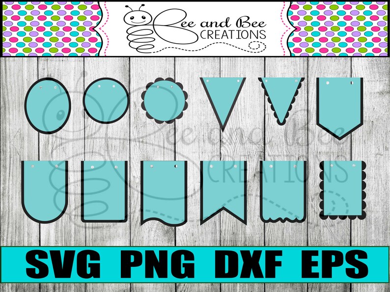 Instant Download Personalizable Banner Flags Svg Png Dxf Etsy