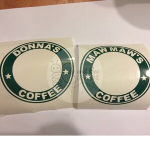 Personalized Starbucks ring decal vinyl sticker only image 5