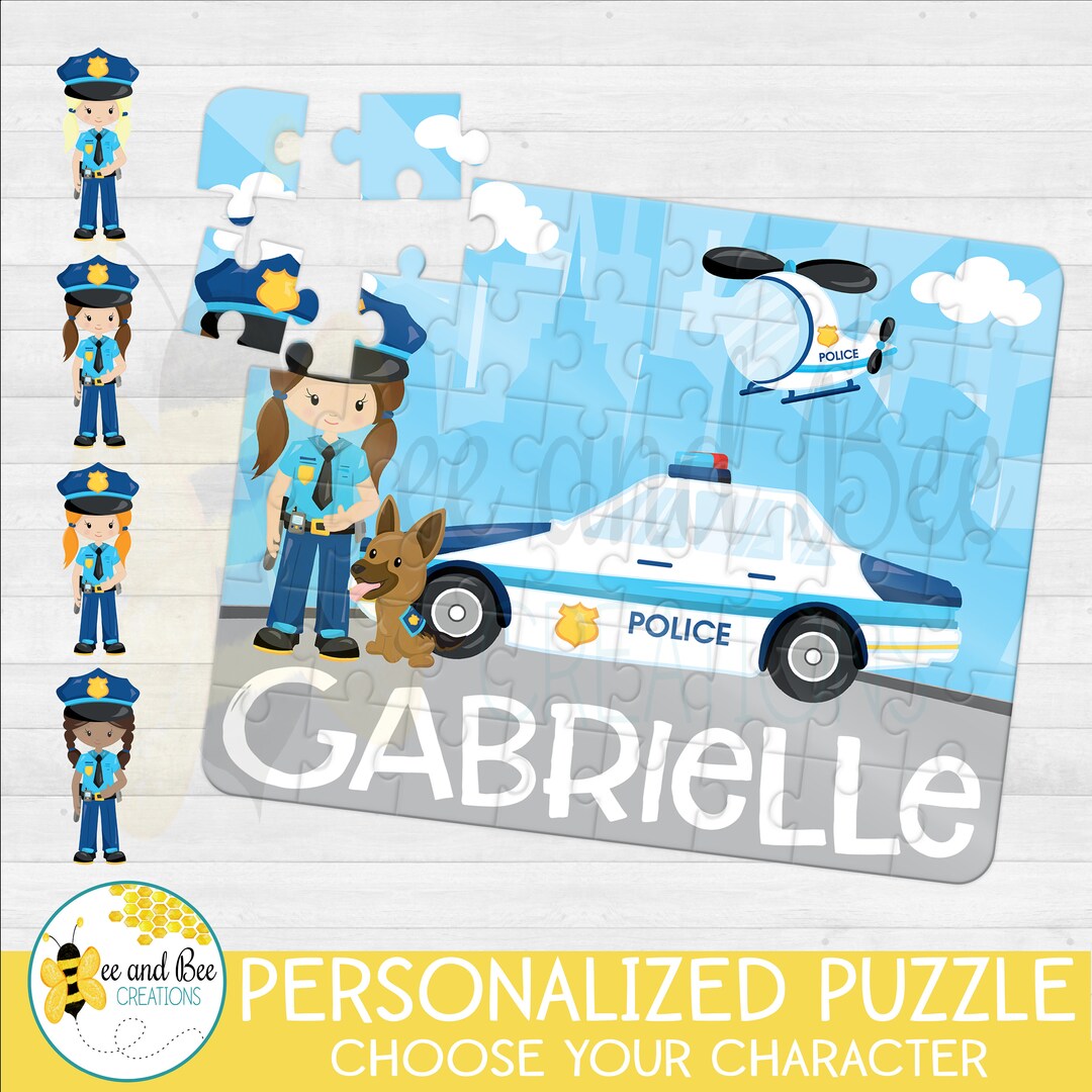 Police Puzzle Custom Puzzle Personalized Puzzle Birthday Etsy