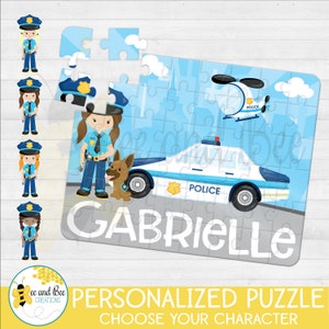 Police Puzzle - Custom Puzzle - Personalized Puzzle - Birthday Gifts, Personalized Gifts, Cops and Robbers