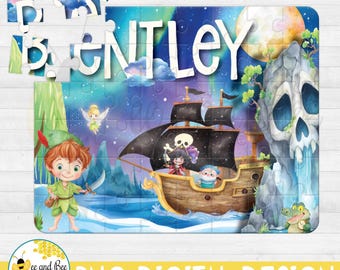 Peter Pan Puzzle PNG | 8.5x11 Printable Design | DIY Personalized Puzzle | Neverland Birthday | Digital Download