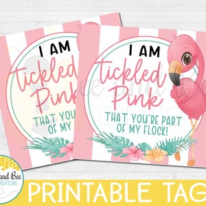 Flamingo Gift tag - png, pdf and jpg files - Teacher Appreciation, Back to School, Appreciation Gift,