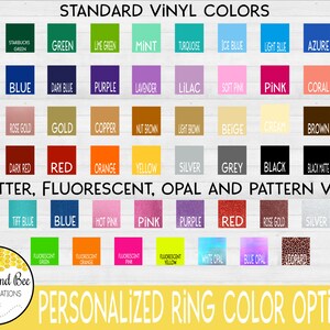 Personalized Starbucks ring decal vinyl sticker only image 4