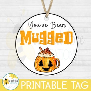 Etiqueta de regalo de Halloween - archivos png, pdf y jpg - Truco o trato, Etiqueta de favor, Etiquetas de fiesta, Te han asaltado