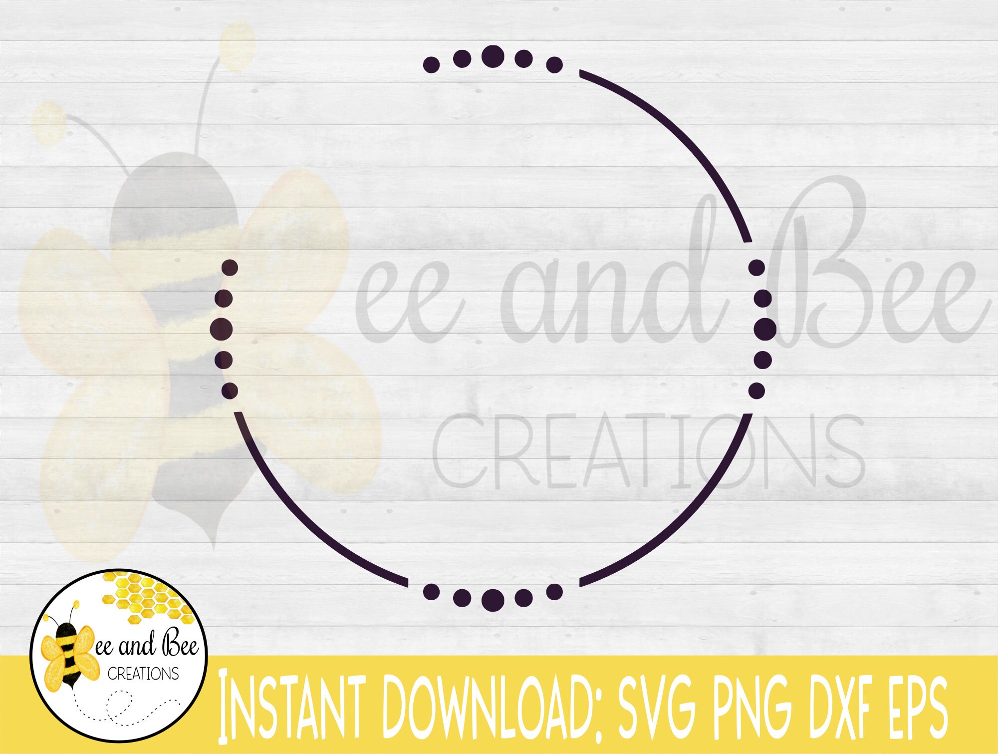 Instant Digital Download: Open Circle Monogram Frame Files -- Svg, Png ...