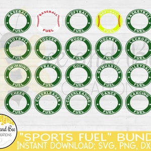 INSTANT DOWNLOAD : Starbucks Sports Fuel bundle ring svg, png, dxf, and eps files