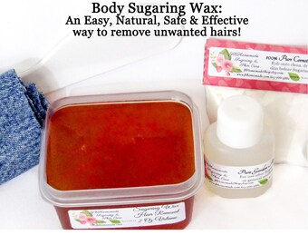 Sugaring Wax natural hair removal - thinner hair, Body Sugaring, sugar wax, sugaring, sugar wax, sugar hair removal, natural sugaring 2 oz