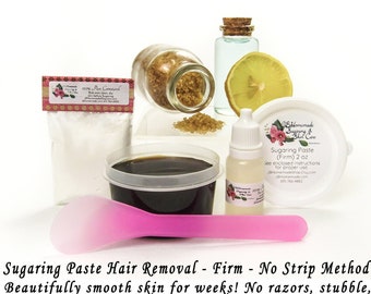 Sugaring paste natural hair removal - Firm, Body Sugaring, sugar paste, sugar hair removal, 2 oz