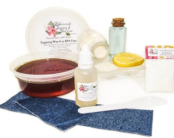 Natural Sugaring Wax Hair Removal Kit - 8 oz Tub