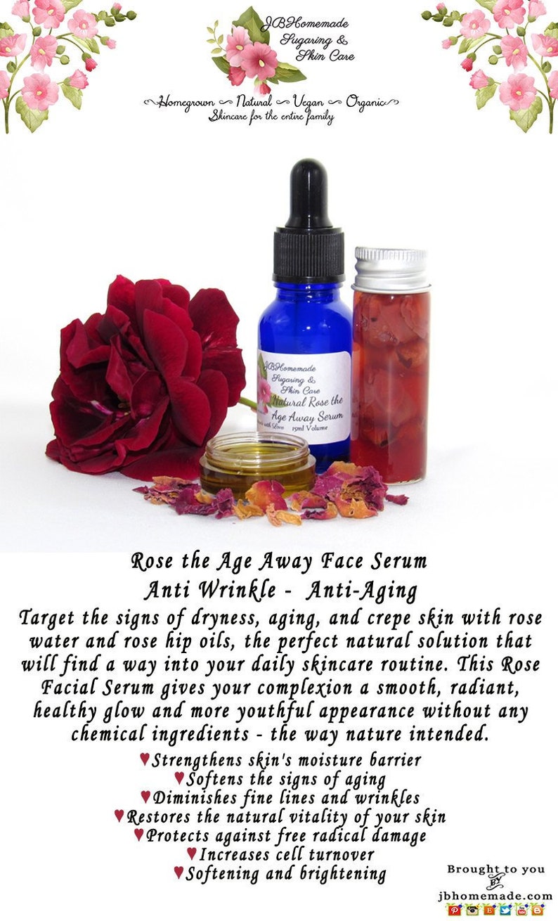 Rose the Age Away Face Serum Rose Water and Rosehip Facial ...