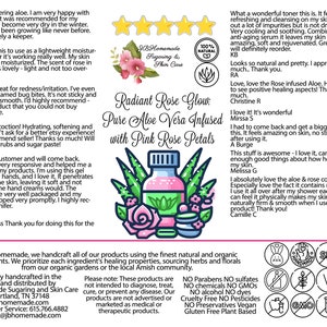 Discover the magic of our Radiant Rose Glow Aloe Vera Gel! Customers rave about its soothing properties and natural goodness. Read their 5-star reviews and experience the benefits yourself. 🌿🌟