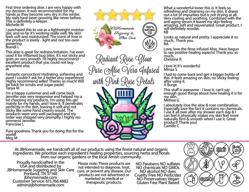 Discover the magic of our Radiant Rose Glow Aloe Vera Gel! Customers rave about its soothing properties and natural goodness. Read their 5-star reviews and experience the benefits yourself. 🌿🌟