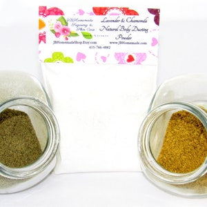Lavender Chamomile Body Dusting Powder: Talc-Free Herbal Skincare
