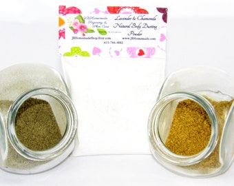 Harmonious Bounty Handcrafted Herbal Body Dusting Powder with Lavender and Chamomile - Talc-Free, Fragrance Free - All-Natural