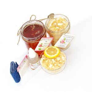 Natural Sugaring Hair Removal Set: Coconut Lemon Sugar Scrub
