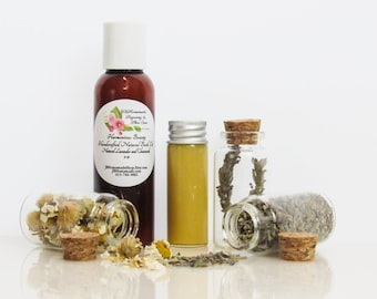 Olio da bagno schiumogeno alla lavanda e camomilla: naturale, calmante, riequilibrante (2 oz)