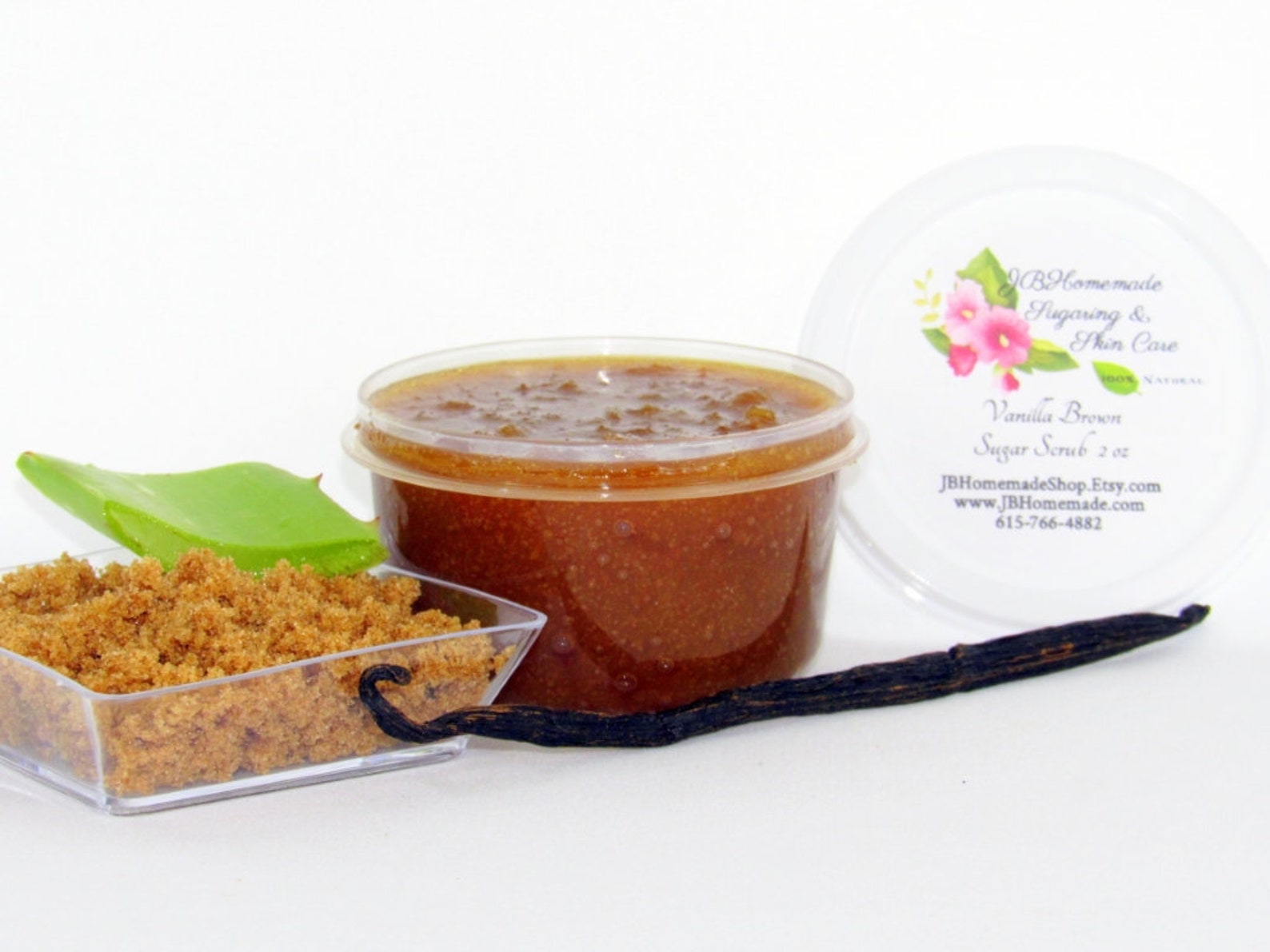 Natural Vanilla Brown Sugar Scrub Body Polish 2 Oz Vanilla Etsy