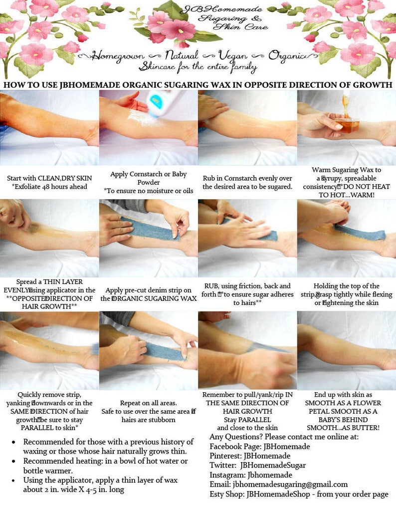 Sugaring Hair Removal Set Oatmeal Scrub Vanilla Aloe Brown Etsy