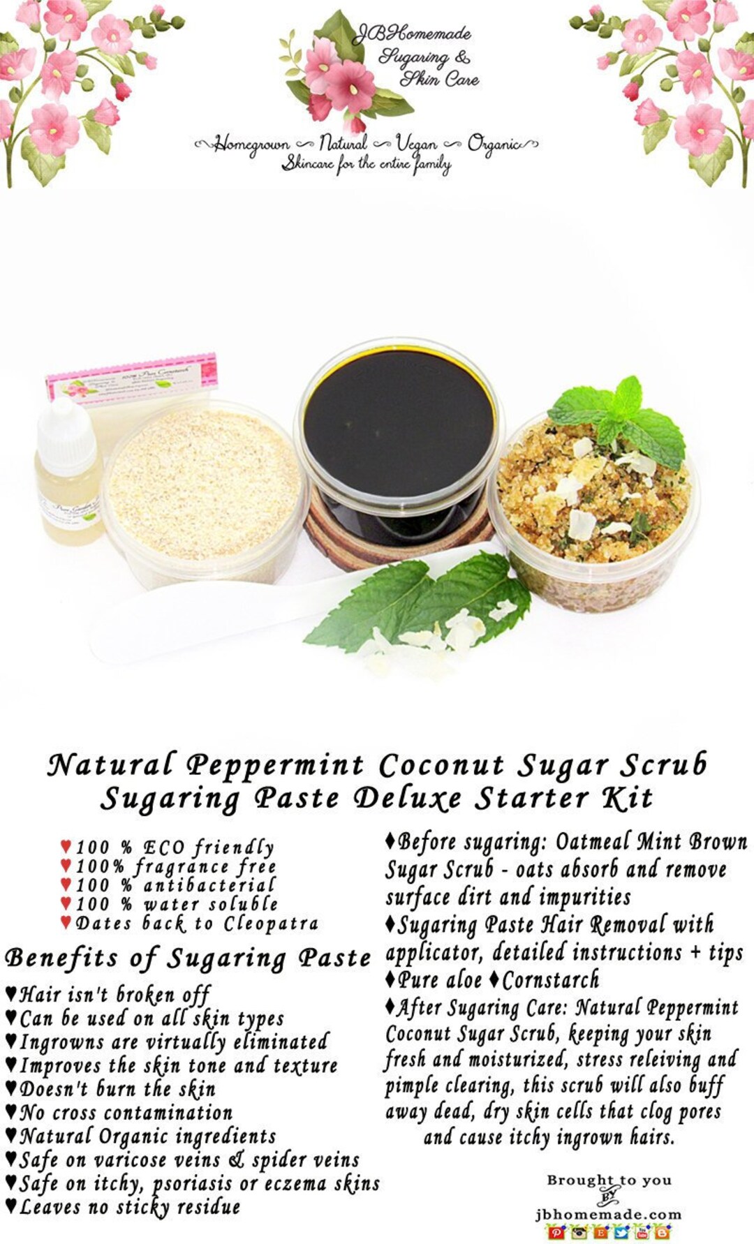 Sugaring Hair Removal Set Oatmeal Scrub Peppermint Coconut - Etsy Sugaring Hair Removal Set Oatmeal Scrub Peppermint Coconut - Etsy