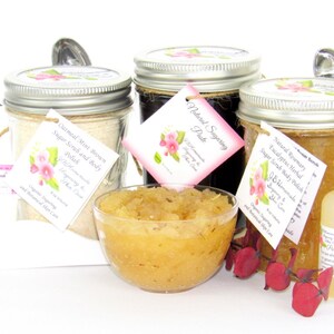 Sugaring Hair Removal Set: Oatmeal Mint & Eucalyptus Rosemary Sugar Scrubs