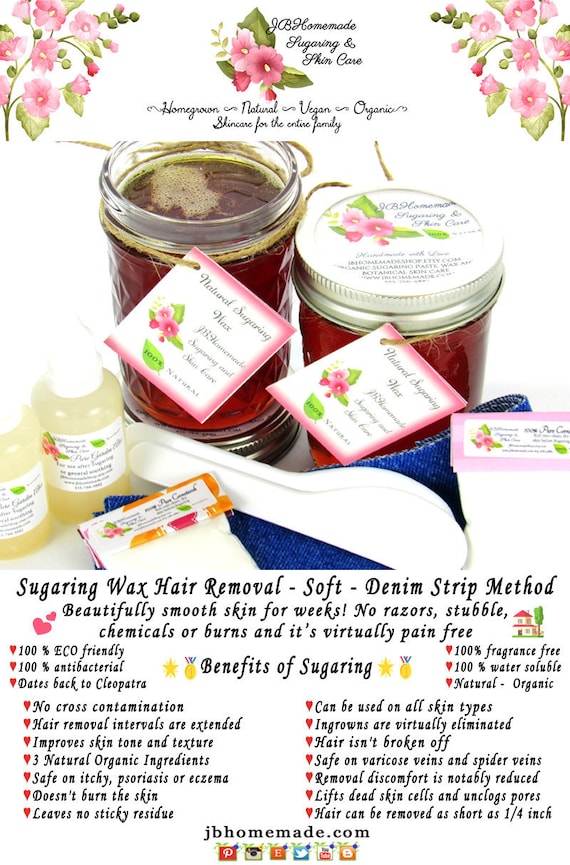 Sugaring Wax Natural Hair Removal Thinner Hair Body Etsy