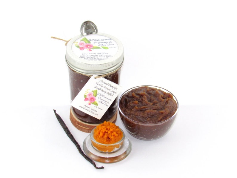 Natural Pumpkin Vanilla Brown Sugar Scrub Body Polish 8 Oz Etsy