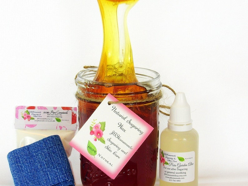 Sugaring Hair Removal Set With Lavender Lemon Sugar Scrub Etsy