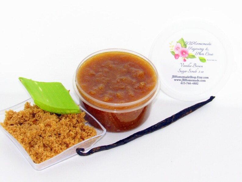 Natural Vanilla Brown Sugar Scrub Body Polish 2 Oz Vanilla Etsy