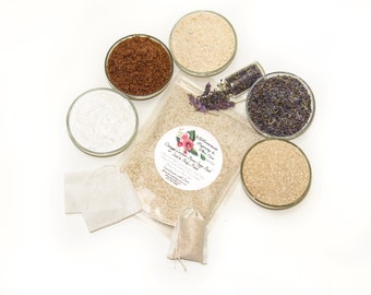 Herbal Lavender and Oatmeal Bath Soak with Tea Bags