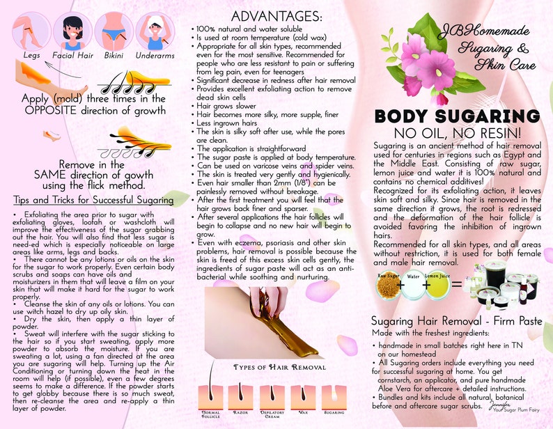 Sugaring paste natural hair removal Firm, Body Sugaring, sugar paste, sugar hair removal, 16 oz image 5