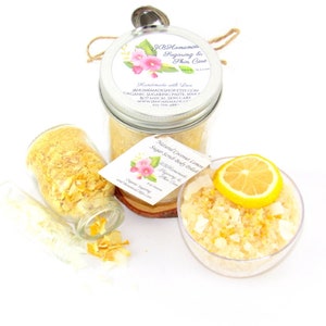 Coconut Lemon Sugar Scrub — Tropical Citrus Body Polish, 8 oz