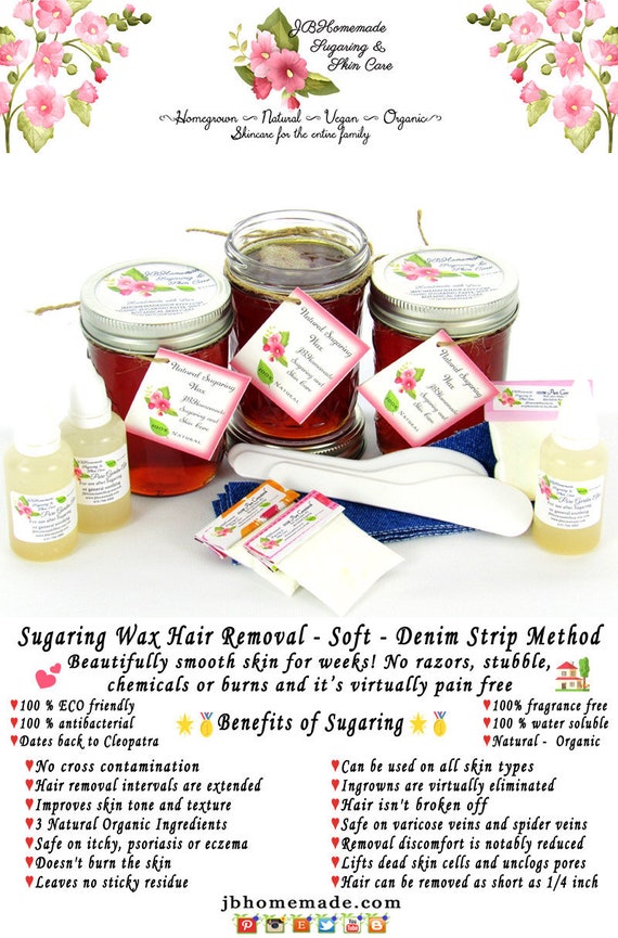 Sugaring Wax Natural Hair Removal Thinner Hair Body Etsy