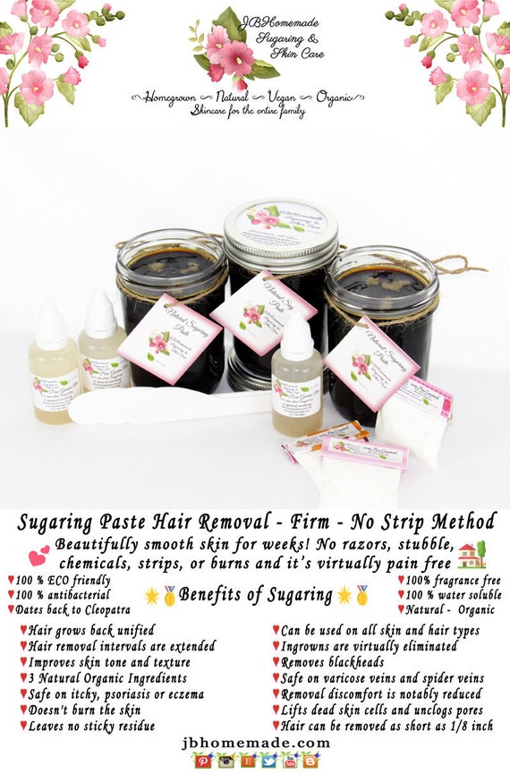 Sugaring Paste Natural Hair Removal Thicker Hair Body Etsy