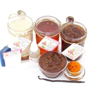 Sugaring Hair Removal Set, Oatmeal Scrub, Pumpkin Brown Sugar Scrub - thinner hair, Body Sugaring, natural sugaring, natural sugar scrub