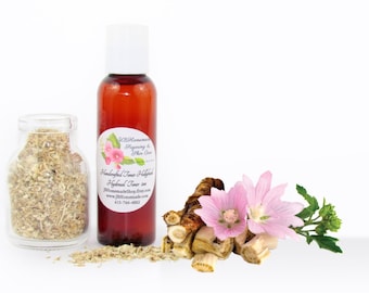 Tonico all'idrolato di malvarosa fatto a mano: cura naturale della pelle del viso - 2 oz